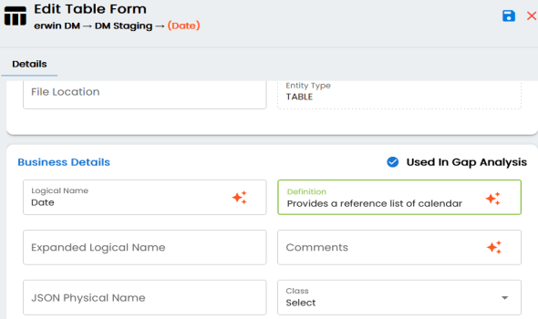 Ai Generated Definition Table