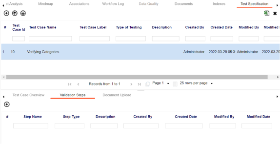 Adding Validation Steps Metdata Level Test Case