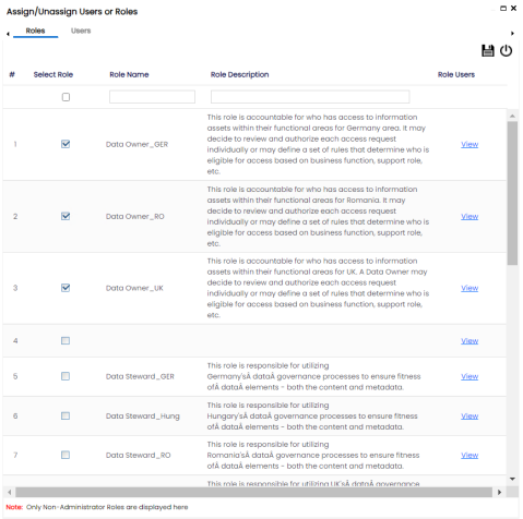 Assing Unassign Roles Metadata
