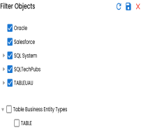 Column Lineage Filter Objects