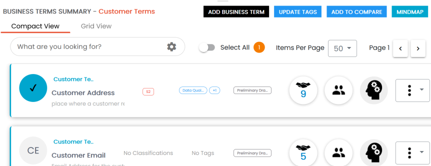 Compact View Assign Tag Select All