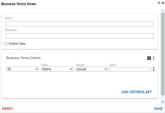 Creating Views Business Terms