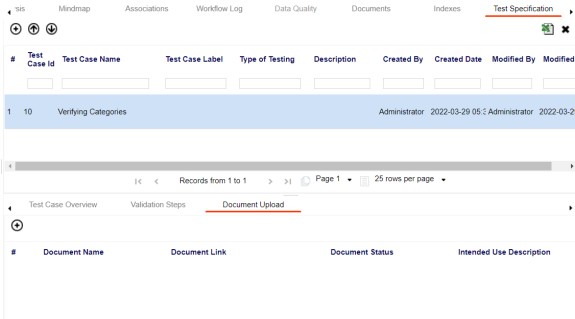 Document Upload Metadata Level Test Case