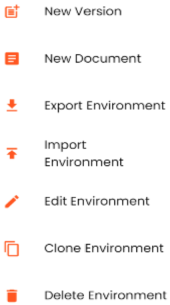 Editing Environments Options