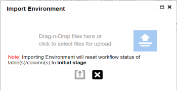 Import Environment Page