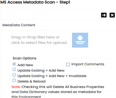 Ms Access Metadata Scan Step 1