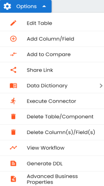 Metadata Column Level Options