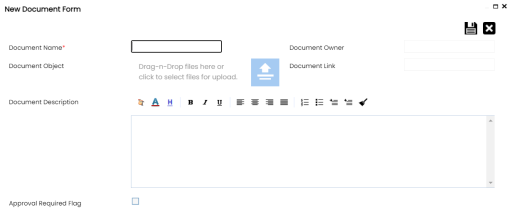 New Document Form Page