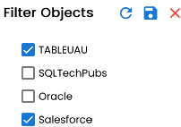 System Lineage Filter Objects