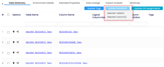 Update Sdi Data Dictionary