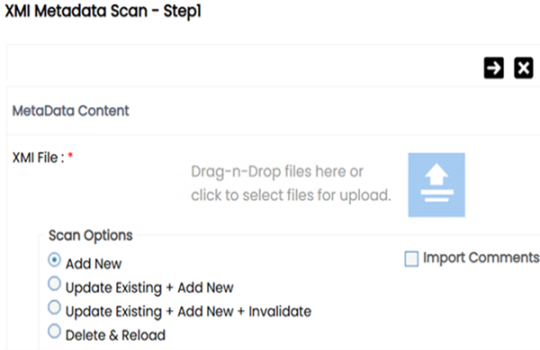 Xmi Metadata Scan Step 1