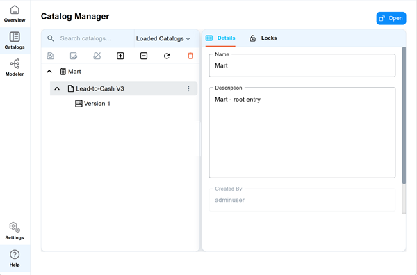 Mart Catalog Manager displaying models