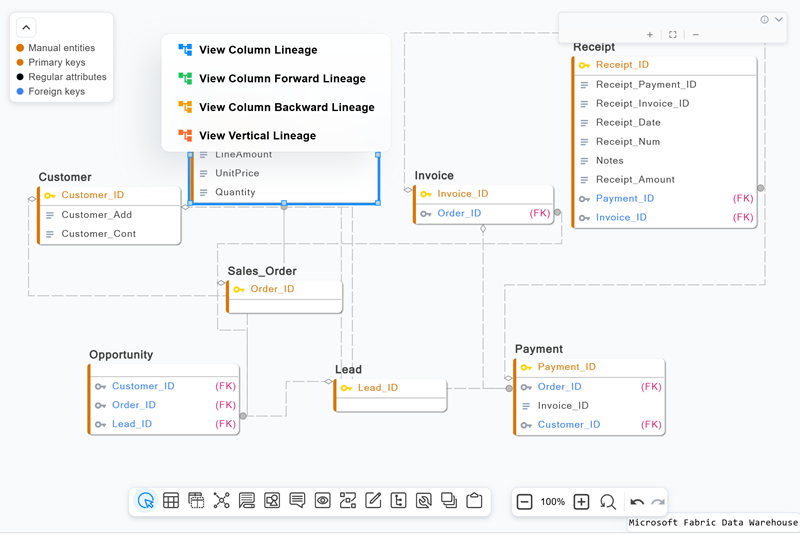 Column Lineage Options