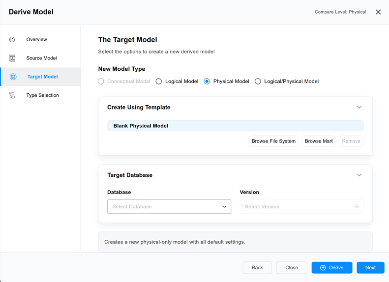 Target Model page