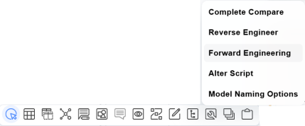 Forward Engineering option in toolbar