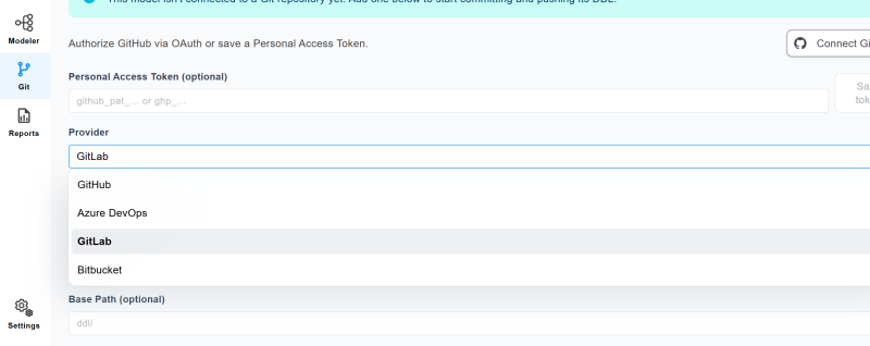 Provider drop-down list