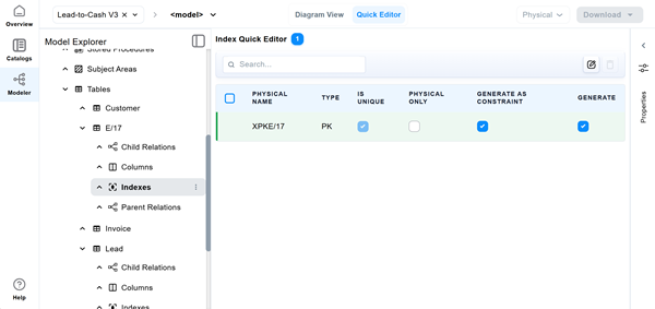 Index Quick Editor