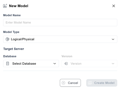 New Model Dialog