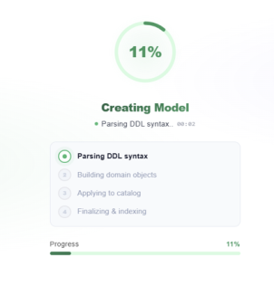 Model creation process in reverse engineering using script wizard