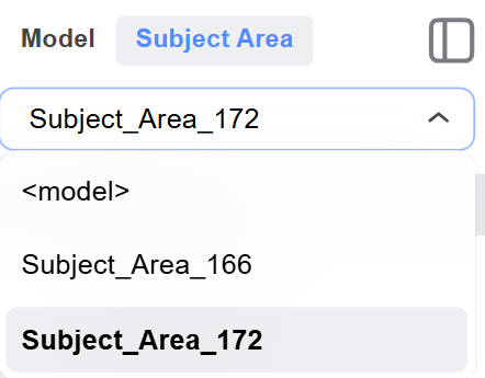 Subject Area Drop-down list 