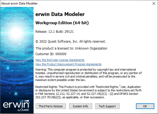 Release Numbering Scheme in erwin Data Modeler