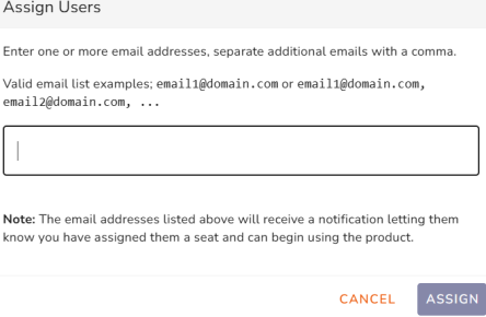 Ai Assign User Dialog Box