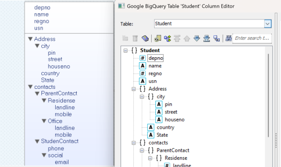Gbq Coulmn Sort Column Alphabetic