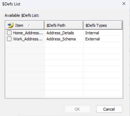 Json $def List