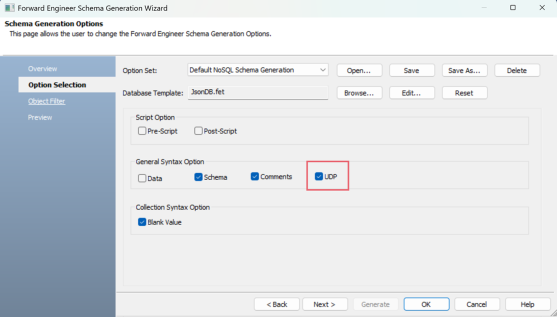 Json Fe Object Selection Udp