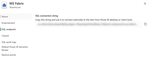 Msfabric Sqlconnstring
