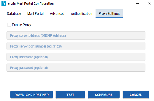 Martconfig Proxysettings