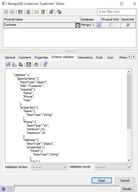 MongoDB Schema Validation