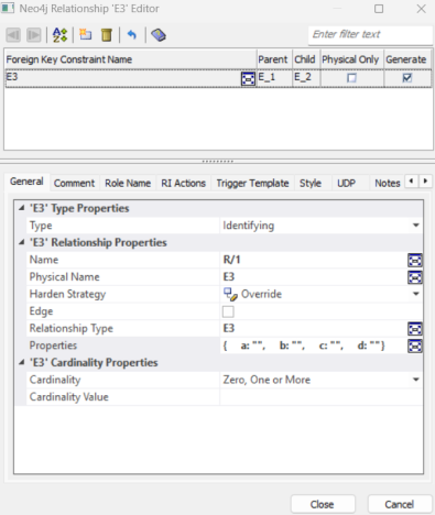 Relationship Editor Physicalmodel