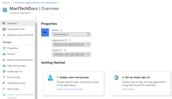 Saml Enterpriseapps Properties