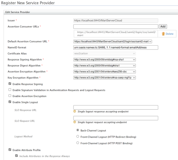 Saml Wso2 Register Editserviceprovider