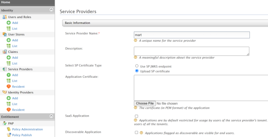 Saml Wso2 Registeredserviceprovider